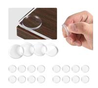 Parachoques transparentes para parte superior de mesa de cristal, 60 piezas de almohadillas no adhesivas transparentes para espaciador de mesa de cristal. Antideslizante y antiarañazos para mesa de