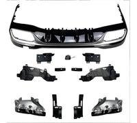 Parachoques Trasero Alerón Difusor Parachoques Trasero Estilo Coche para Benz W206 Clase C C200L C240 C250 C280 Cambio C63 para Tubo Escape Labio para AMG 2022(Silver Exhaust Pipe)