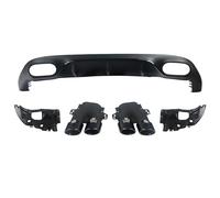 Parachoques Trasero Alerón para AMG E53 Look para Benz Clase E C238 Coupe A238 Difusor Trasero De Coche Negro Brillante + Puntas Tubos Escape