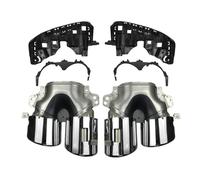 Parachoques Trasero Difusor Para Benz Para GLA H247 GLA180 GLA200 GLA220 GLA250 GLA45 Para AMG LINE Parachoques Trasero Turbo Silenciador Terminales Escape Salidas Parachoques(With Chrome Mufflers)