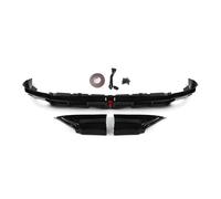 Parachoques trasero Difusor Para Civic 11th 2022-2025 Para Difusor Parachoques Trasero Labio Con Luz Freno LED Alerón Lateral Maletero Cubierta Esquina Divisoria Faldón trasero(Glossy Black)