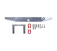 Parachoques trasero RC, parachoques trasero de aleación de aluminio para coche de escalada RC 1/10, diseño de alta simulación con orificio para gancho de remolque, compatible con M (Ti Color)