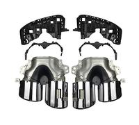 Parachoques Trasero Turbo Silenciador Puntas De Escape Salidas De Tubo Para Mercedes Para Benz GLA H247 GLA180 GLA200 GLA220 GLA250 GLA45 AMG(With Chrome Mufflers)