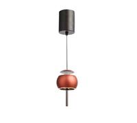LOOM DESIGN Lámpara colgante LED Parachute, marrón, Ø 9,6 cm, aluminio