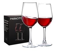 PARACITY copa Vino Crystal Clear Vasos, Copas de Vino Para Tinto y Blanco - 300ml (Juego de 2), Adecuadas para Cenas Familiares y Regalos Navideños, Aptas para Lavavajillas