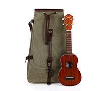ParaCity resistente mochila ukelele Soprano ukelele bolsa accesorios con correas ajustables para bolsa de 21 "23" 24 pulgadas Ukulele, Army Green