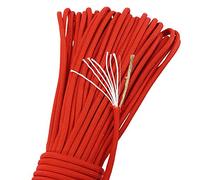 Paracord 550 Fire & Survival Cord para Supervivencia, 31 m, soporta hasta 250 kg, cordón Paracaidista para bushcraft y Acampada, Amarre de tarp, tensores, Nudos, Reparaciones y Manualidades