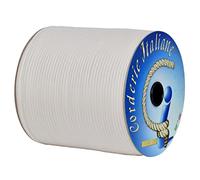 Paracord 550 Type III Basic, Blanco 4 mm - 50 m, núcleo de 7 Hilos, 100% Made in Italy 006078692 Corderie Italiane