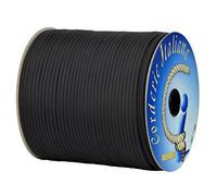 Paracord 550 Type III Basic, Negro 4 mm - 10 m, núcleo de 7 Hilos, 100% Made in Italy 006078869 Corderie Italiane