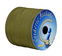 Paracord 550 Type III Stripes, Amarillo/Negro 4 mm - 100 m, núcleo 7 Hilos, 100% Made in Italy 006079354 Corderie Italiane