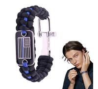 Paracord Bracelets for Men - Bronze US Flag Parachute Cord Bracelet | Durable Nylon Umbrella Cord with Zinc Alloy Adjustable Turnbuckle and Copper Alloy Flag, Outdoor Adventure Survival Spirit