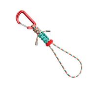 Paracord Lanyard with Carabiner Clip, 26cm Heavy Duty Polyester Strap, Aluminium Alloy Keychain for Water Bottles, Camping, Hiking, Outdoor Sports, 10kg Load Bearing
