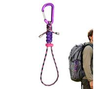 Paracord Lanyard with Carabiner Clip, 26cm Heavy Duty Polyester Strap, Aluminium Alloy Keychain for Water Bottles, Camping, Hiking, Outdoor Sports, 10kg Load Bearing