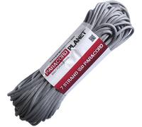 PARACORD PLANET 550 LB, 50 pies Hank, cordón de paracaídas Gris Plateado. También Conocido como Cuerda, Cuerda de paracaídas, Cable para Uso General, Cable táctico y Cable Militar.