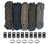PARACORD PLANET Kits Combinados de elaboración de Paracord Tipo III de 550 LB con Hebillas (AMMOCAMO)