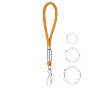 PARACORD PORCORMA PARA CLAVES, HOMBRE PARACORD KEYQUITA DE - Correa de cordones de paracord de servicio pesado | Soporte de insignia, gancho de cuerda de clip de bloqueo de hebilla, 3 anillos