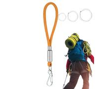 PARACORD PORCORMA PARA CLAVES, HOMBRE PARACORD KEYQUITA DE - Correa de cordones de paracord de servicio pesado - Soporte para la insignia, carabinador de cuerda de paracaídas, 3 anillos de ll