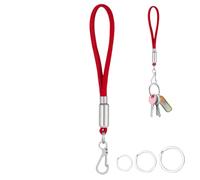 PARACORD PORCORMA PARA CLAVES, HOMBRE PARACORD KEYQUITA DE | Pesado de servicio pesado silbatos de cordón,Soporte para la insignia, carabinador de cuerda de paracaídas, 3 anillos de llave, ga