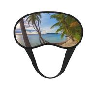 Paradise Beach - Antifaz para dormir con palmeras y correa ajustable, opaca, para mujeres, niñas, hombres, viajes, yoga, siesta, trabajo, etc