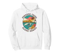 Paradise Found Aloha Hawaii Surf Wave Tropical Island Atardecer Sudadera con Capucha