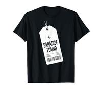 Paradise Found Etiqueta de Equipaje Viajes Vacaciones Diseño Gráfico Camiseta