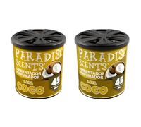 Paradise Scents Paradise PER80125 Perfumador Lata Coco, Color Ocre, 100 gr (Paquete de 2)