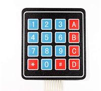 Paradisetronic.com Teclado de Membrana, Matriz de 4x4, 16 Botones, Teclado de Membrana de 3.3V 5V para, p. Ej. Arduino, Raspberry Pi