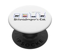 Paradoja de superposición cuántica del diseño del Gato de Schrödinger PopSockets PopGrip Adhesivo