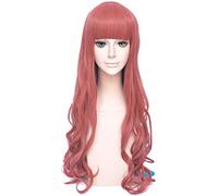 Paradoja en vivo Bae Anne Faulkner Gradiente largo y rizado Rosa Azul Pelo sintético Lolita Pelucas Anime Disfraz Cosplay Peluca