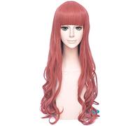 Paradoja en vivo Bae Anne Faulkner Gradiente largo y rizado Rosa Azul Pelo sintético Lolita Pelucas Anime Disfraz Cosplay Peluca