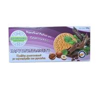 PARADOSIAKA Barra de chocolate de algarroba con avellana y galleta, 1 paquete de 100 g