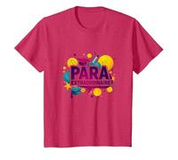 Paraeducadores Extraordinarios: Personal de Apoyo Excepcional Camiseta, Niños, Rojo Jaspeado, 8 años