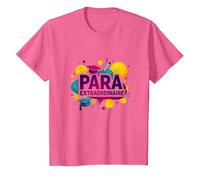Paraeducadores Extraordinarios: Personal de Apoyo Excepcional Camiseta, Niños, Rosa Jaspeado, 4 años