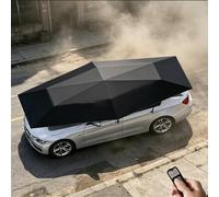 Paraguas automático para cochera con control remoto, tienda de campaña plegable 2 en 1 para la mayoría de vehículos, protección totalmente automática al aire libre, color negro