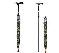 Paraguas bastón 2 en 1, Paraguas bastón Ajustable en 5 Niveles de Altura, Ayudas portátiles para la Vida Diaria para Escalar y Hacer Senderismo,Natural,87~96cm/34~37inch