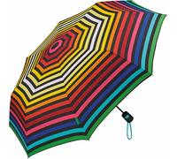 Paraguas Benetton Multistripe Arcoiris, Paraguas de bolsillo Mini Ac, 95 cm, Compacto