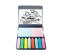 Paraguas chino, espada, dragón, dibujo, autoadhesivo, nota, color, página, marcador, caja