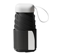 Paraguas compacto para viajes, paraguas de viaje compacto, paraguas plegable automático Sun Pocket Umbrella - Protección UV Escudo de tinte plegable portátil para caminar, playa, senderismo, pl, Negro