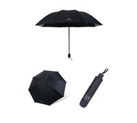 Paraguas Compacto Plegable Mini Portátil Bolsillo Viaje Antiviento Tormenta Goma Sombrillas Impermeable A Prueba De Viento 99% De Resistencia UV lluvia y Sol para Regalar Hombres y Mujeres Negro