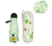 Paraguas Compacto,Resistente al Viento,Paraguas de Viaje Plegable,6 Costillas Verde Mini Paraguas con Estuche de Cápsula,Protección UV Impermeable,Paraguas de Bolsillo Portátil para Hombre Mujer