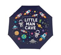 Paraguas compactos resistentes al viento para lluvia, astronautas espaciales, cohetes, ligeros, portátiles, automáticos, plegables, apertura automática, bonito paraguas pequeño para viajes, coche