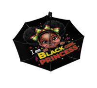 Paraguas compactos resistentes al viento para lluvia, historia negra, chica africana, portátil, ligero, automático, plegable, apertura automática, bonito paraguas pequeño para viajes, coche, mochila