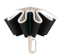 Paraguas con hebilla de anillo, paraguas plegable de viaje, paraguas invertido automático de cierre automático, paraguas ligero, compacto, portátil, resistente al viento, resistente al viento,