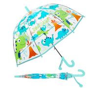 Paraguas - Cortavientos - Impermeable - Largo Transparente, Paraguas Burbuja Infantil Resistente y Ligero, Paraguas Campana Transparente para Niño Niña, Paraguas Stitch Dinosaurio Azul
