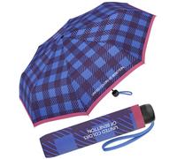 Paraguas de bolsillo Benetton Super Mini Dots, Checks Blue, 95 cm