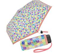 Paraguas de bolsillo Benetton Ultra Mini Flat Dots, Blooming Dots Peach, 88 cm
