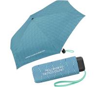 Paraguas de bolsillo Benetton Ultra Mini Flat Dots, Wavy Stripes Riviera, 89 cm