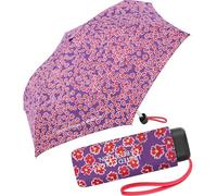 Paraguas de bolsillo Benetton Ultra Mini Flat Dots, Wild Blooms Pink, 89 cm