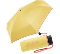 Paraguas de bolsillo Benetton Ultra Mini Flat solid, gota de limón, 88 cm