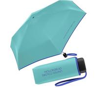 Paraguas de bolsillo Benetton Ultra Mini Flat solid, turquesa, 88 cm